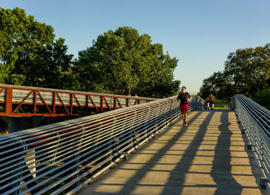 Bike, run or walk along the Buffalo Bayou, at The Sovereign at Regent Square, 3233 West Dallas, Houston, TX
