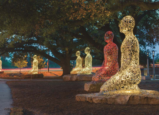 Plensa's Tolerance sculptures celebrate diversity in Houston, at The Sovereign at Regent Square, 3233 West Dallas, Houston, 77019