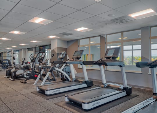 Fitness Center with updated equipment at The District, Denver, CO