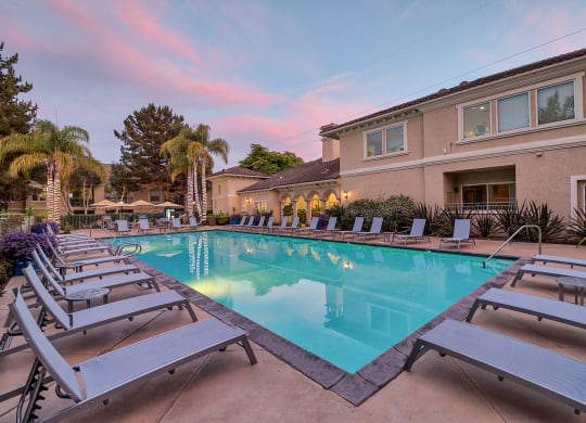 Pool surrounded by Sundeck and Lounge Chairs at Windsor at Aviara, Carlsbad, 92011