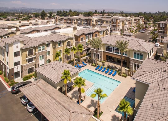 Aerial View Of Property at Valentia by Windsor, La Habra, California