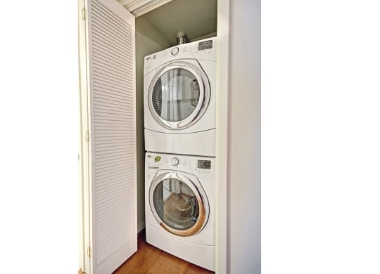 Full size stacked washer/dryer at 5550 Wilshire at Miracle Mile by Windsor, CA 90036