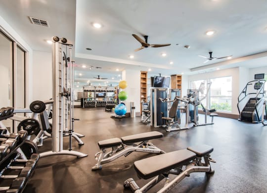 Fitness center at Windsor Shepherd, Houston, Texas
