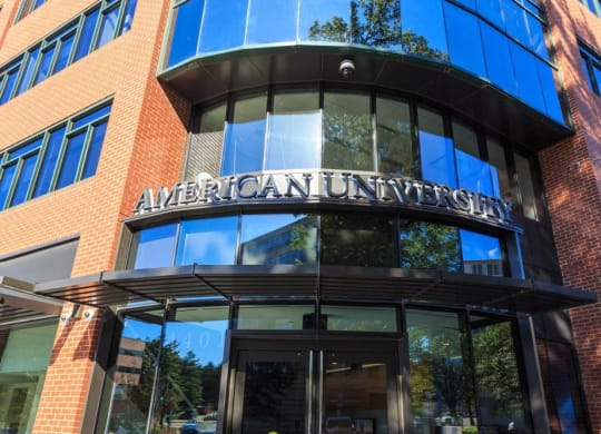 the front of the university building