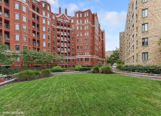 Landscaped Walkways at The Saratoga Apartments, Washington