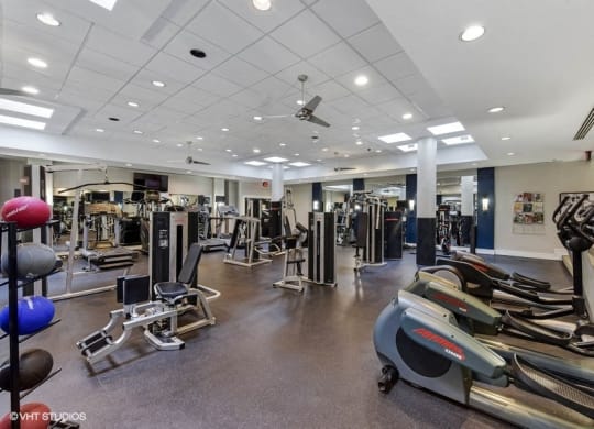 Cardio Equipment at The Saratoga Apartments, Washington