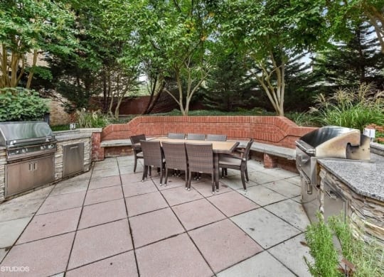 Relaxing Outdoor Sitting Area at The Saratoga Apartments, Washington, 20008