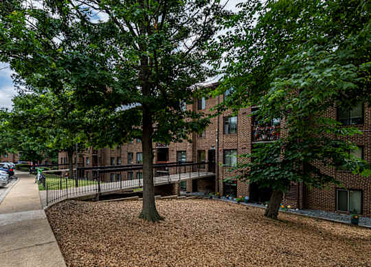our apartments are located in a quiet area with trees