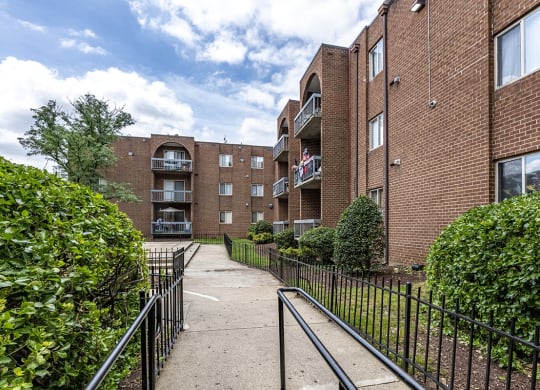 our apartments offer a walkway to the entrance of our building