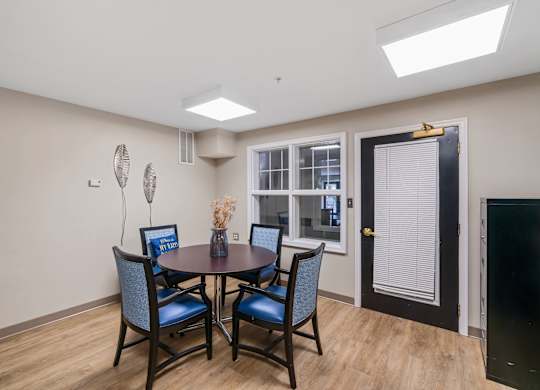 Small dining room at River Point Apartments, Maryland