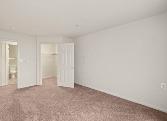 Interior with open flooring at River Point Apartments, Essex
