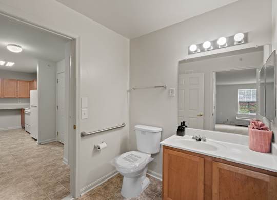 Bathroom interior at River Point Apartments, Essex