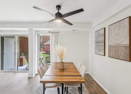 Dining Room With Views To The Beautiful Courtyard at Aspen at Lake Trail, Maryland