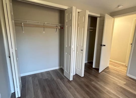 Spacious Closets in Bedroom at Briarcliff at Quechee Apartments, Quechee, VT