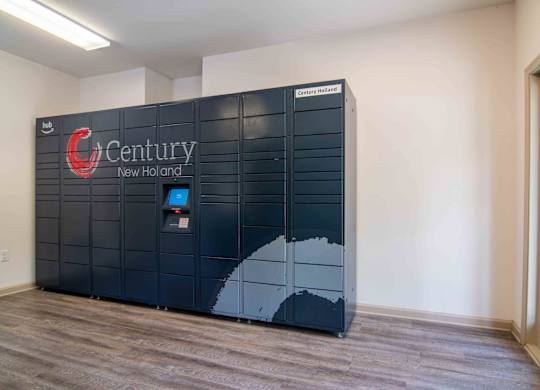 a large storage room with a logo on it at Century New Holland, Georgia, 30501