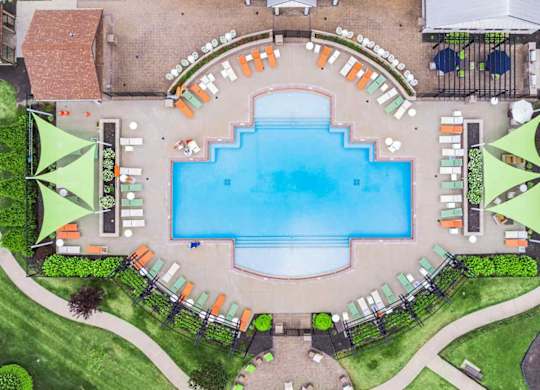 Aerial Pool View at Century Belmont Station, Kentucky, 40243