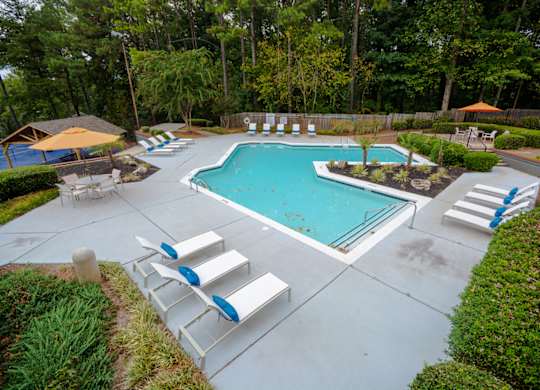 Aerial Pool View at The Carter 4250 Apartments, Norcross