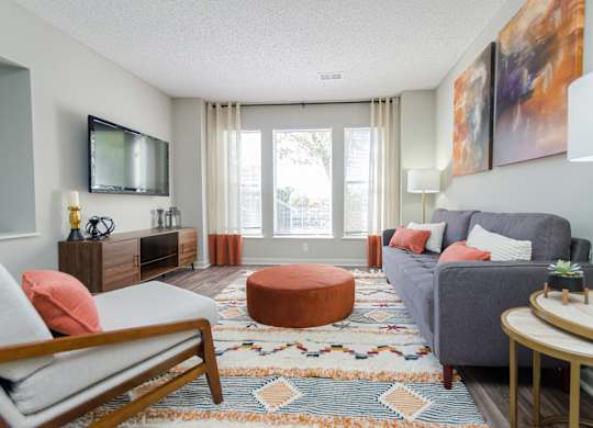 Large Living Area at The Carter 4250 Apartments, Norcross, Georgia