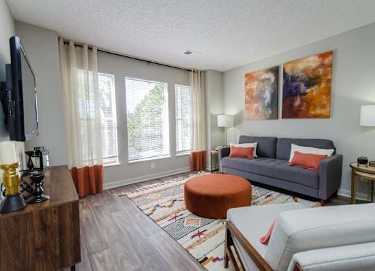 Modern Living Area at The Carter 4250 Apartments, Norcross, 30093