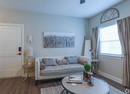 Luxurious living room at Highland Hills Apartments in Grovetown, Georgia