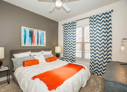 Bedroom With Ceiling Fan at Century Cedar Hill, Texas