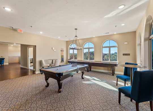 Billiards Table at Bridge at Heritage Woods, Austin, Texas