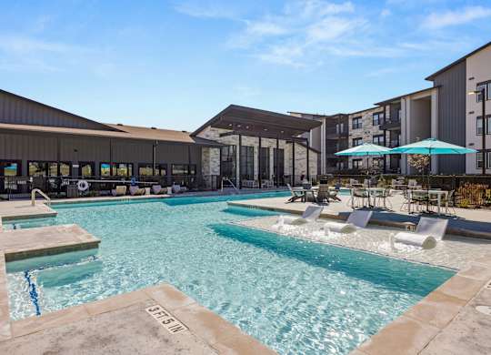 Sparkling Pool at Bridge at Tech Crossing, Austin, Texas