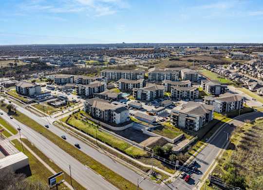 Aerial Community View at Bridge at Tech Crossing, Austin, 78753
