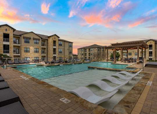 Twilight Pool View at The Royce at 8100, Austin, TX