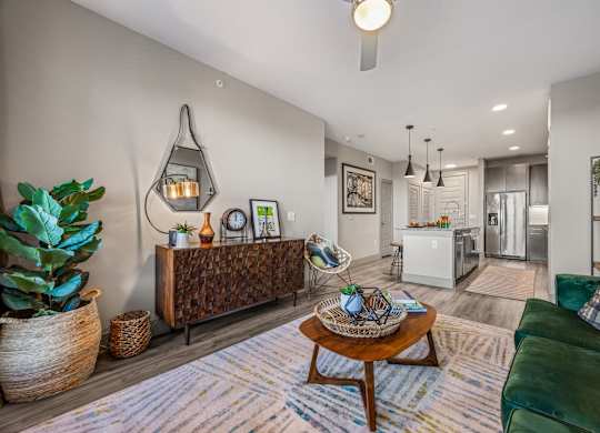 Modern Living Room at Bridge at Henley, Austin, TX, 78741