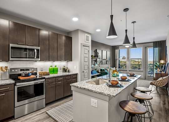 Island Kitchen at Bridge at Henley, Austin, Texas