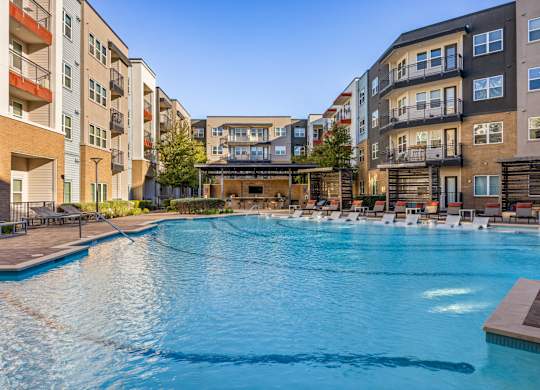 A large swimming pool at Bridge at Henley, Austin, TX, 78741