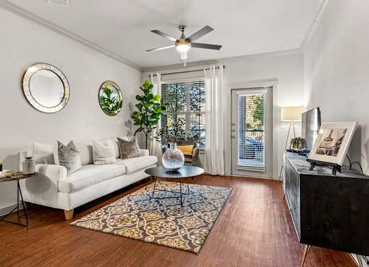 Modern Living Room at Bridge at Indigo, Austin, Texas