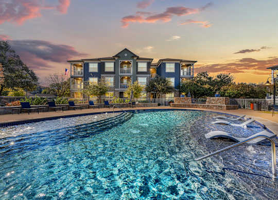 Twilight Pool at Bridge at Indigo, Austin, TX, 78717