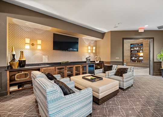 Clubhouse Lounge at Bridge at Southpark Meadows, Austin, TX, 78748
