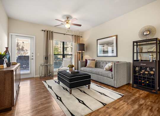 Modern Living Area at Bridge at Southpark Meadows, Austin, 78748
