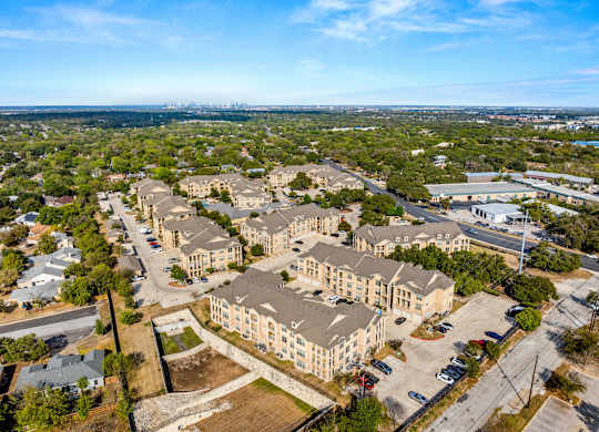 Drone View at The James on South First, Austin, Texas