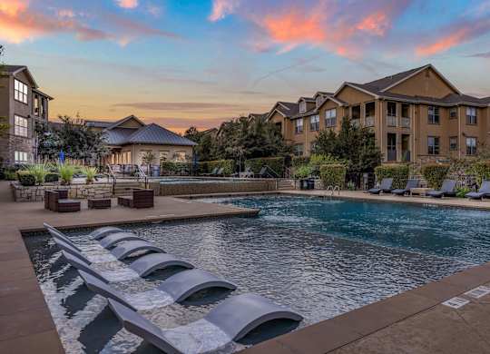 Twilight Pool at The James on South First, Austin, TX, 78748
