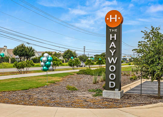 Property Signage at The Haywood Apartments, Austin
