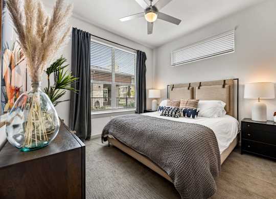 Bedroom at The Haywood Apartments, Austin