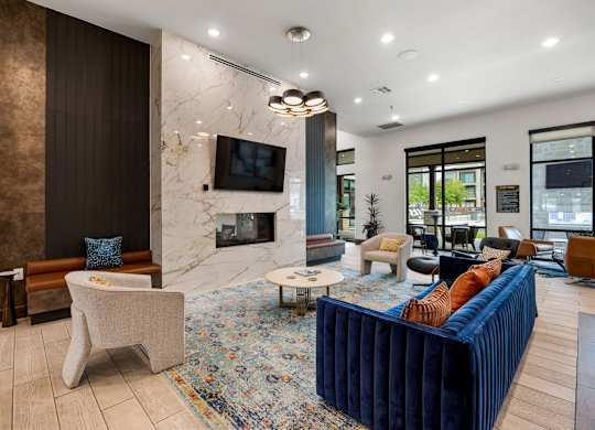 Resident Lounge at The Haywood Apartments, Texas
