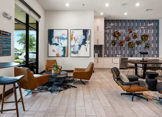 Community Clubroom at The Haywood Apartments, Austin, TX