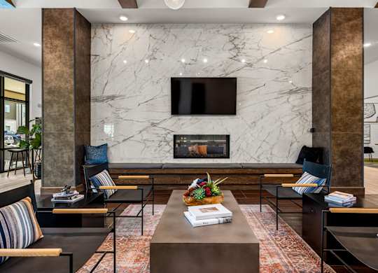 Clubhouse With TV at The Haywood Apartments, Austin
