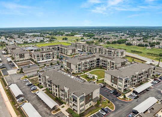 Drone View at The Haywood Apartments, Austin, TX, 78748