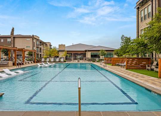 Sparkling Pool at The Haywood Apartments, Austin, Texas