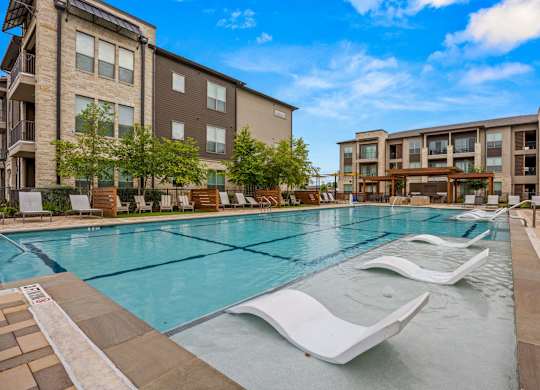 Relaxing Pool at The Haywood Apartments, Texas