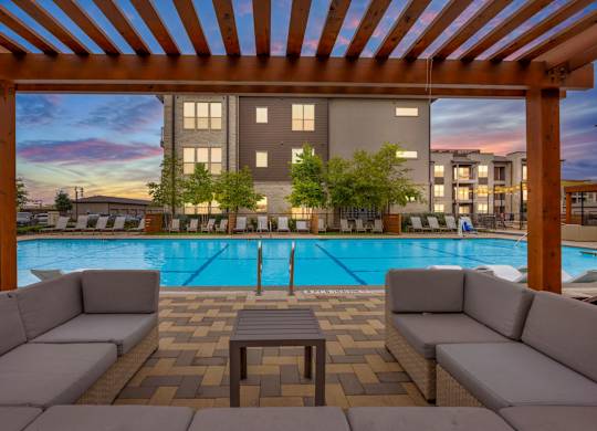 Poolside Lounge at The Haywood Apartments, Austin, 78748