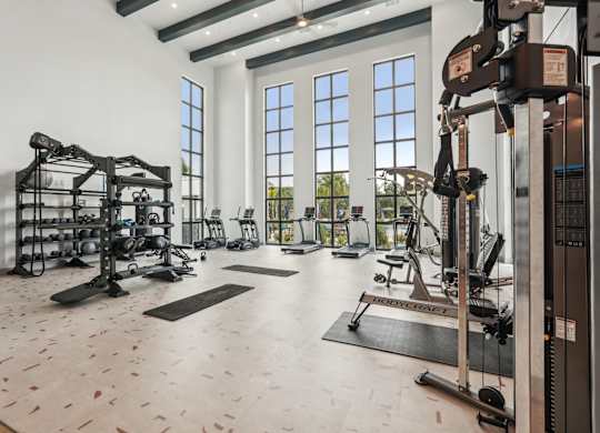 Fitness center at The Crossing at Palm Aire