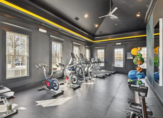 the gym at the legend at park ten apartments in houston
