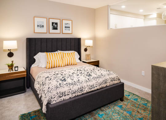 Bedroom with half wall